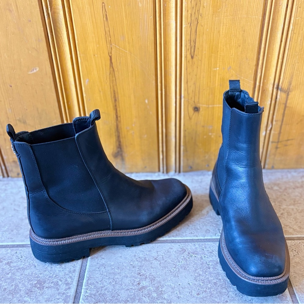 Sam Edelman Laguna Chelsea Boot - Black Lug Sole Sz 9.5